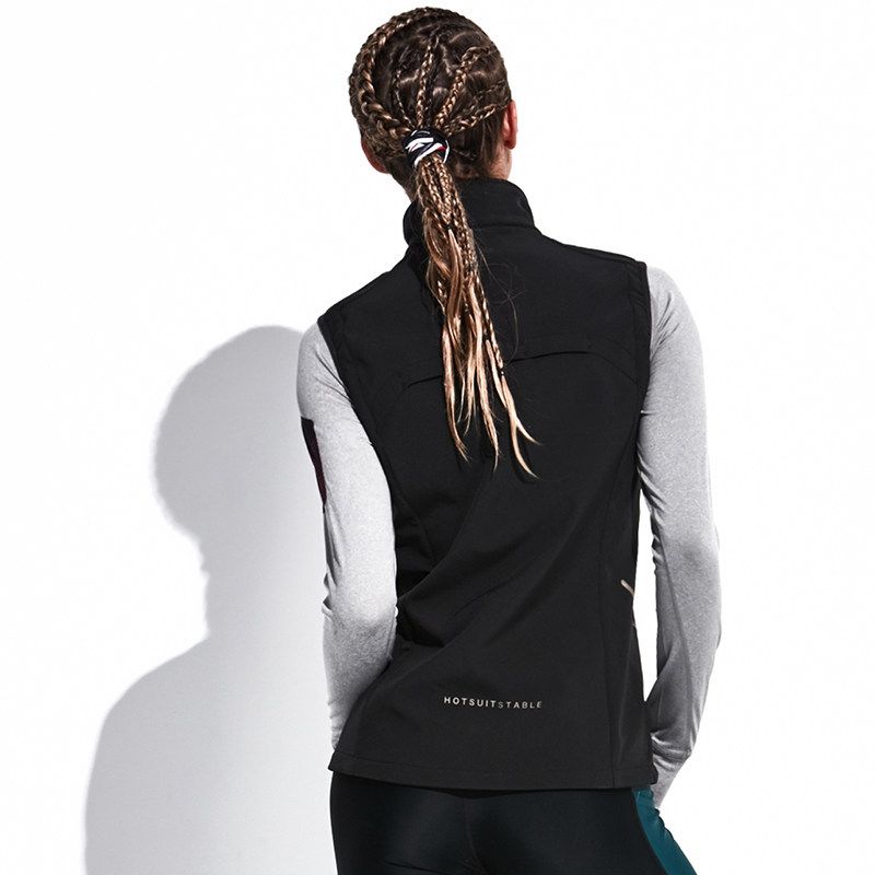 HOTSUIT 后秀跑步马甲女秋季立领开衫户外休闲运动马甲修身6692003
