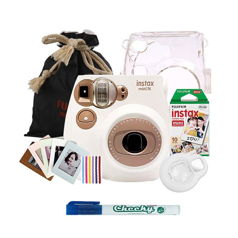 【易购】富士(fujifilm)instax 一次成像相机立拍立得 mini7c 相机 奶