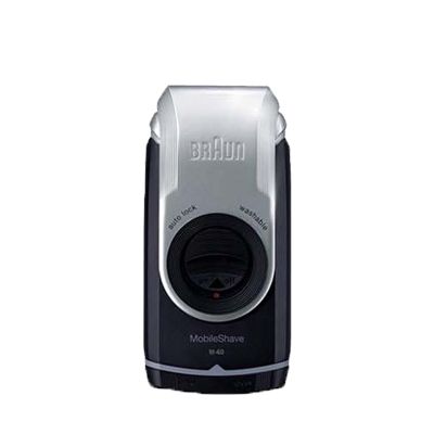 博朗braun 男士电动剃须刀m系 m60s 银色 干电池便携往复式水洗刮胡刀