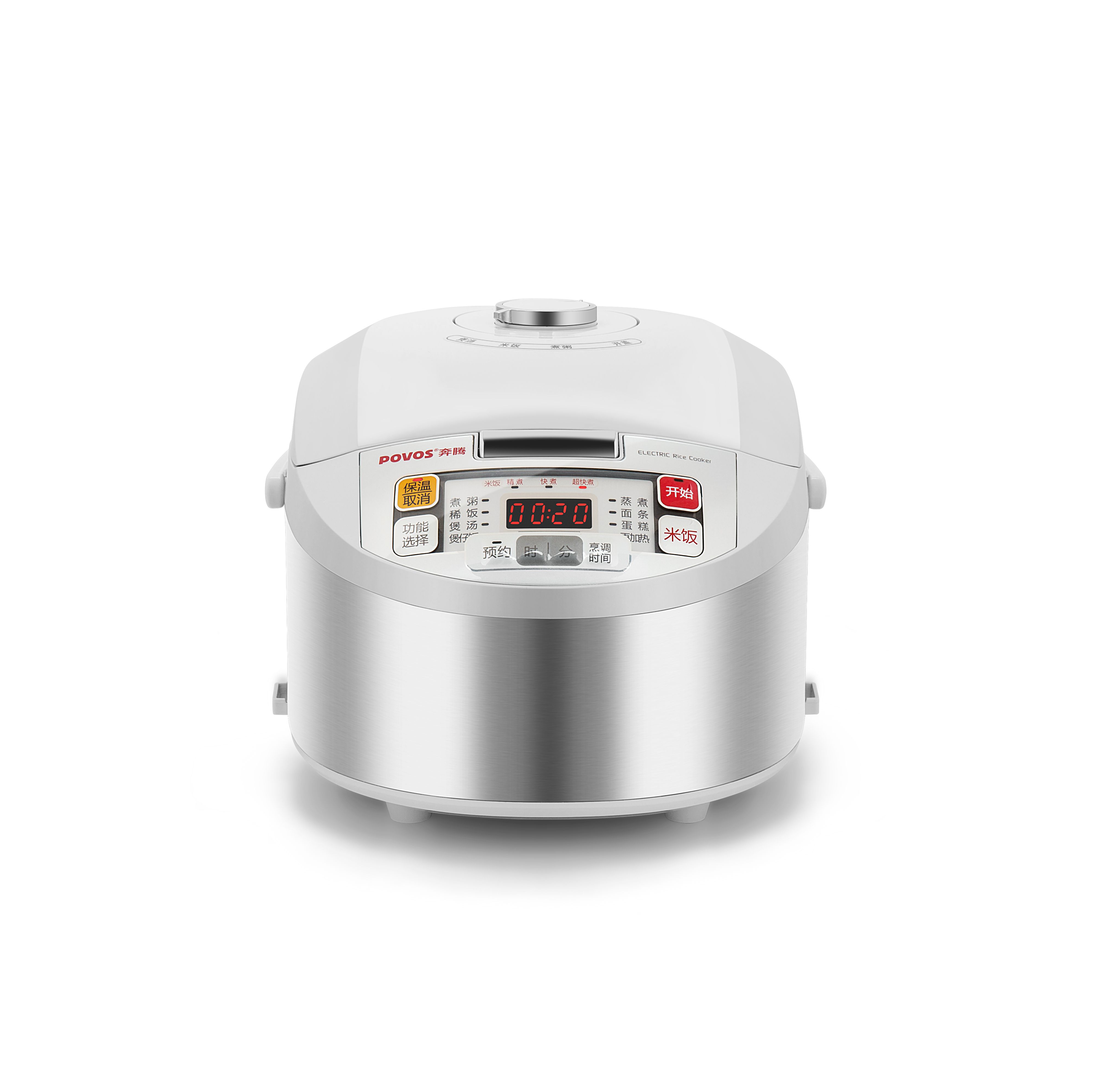 【官方授权】奔腾(povos)电饭煲 fn505 5l 智能烹饪程序 不锈钢