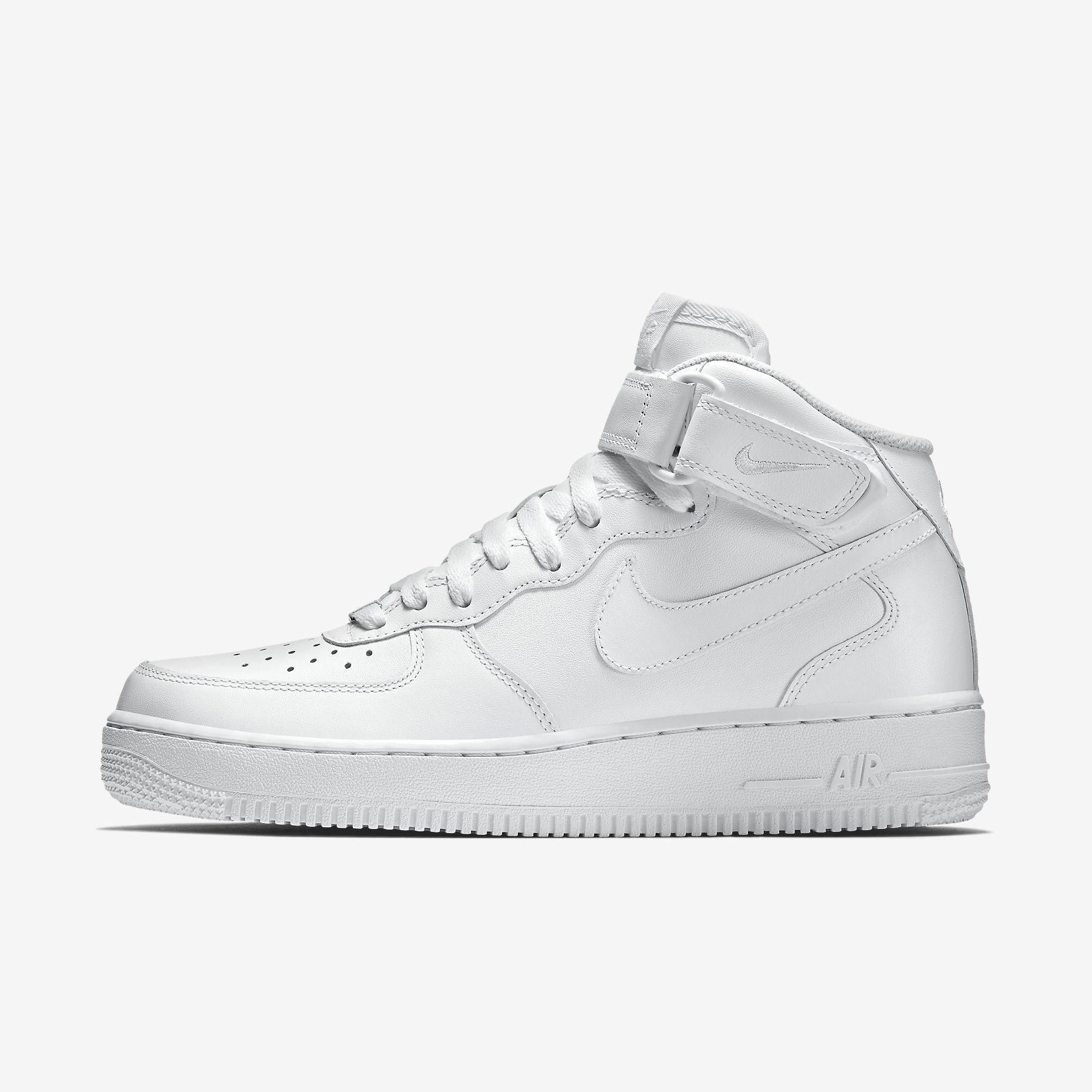 耐克nike air force 1 mid 07 全白男子中帮运动休闲板鞋 315123-111