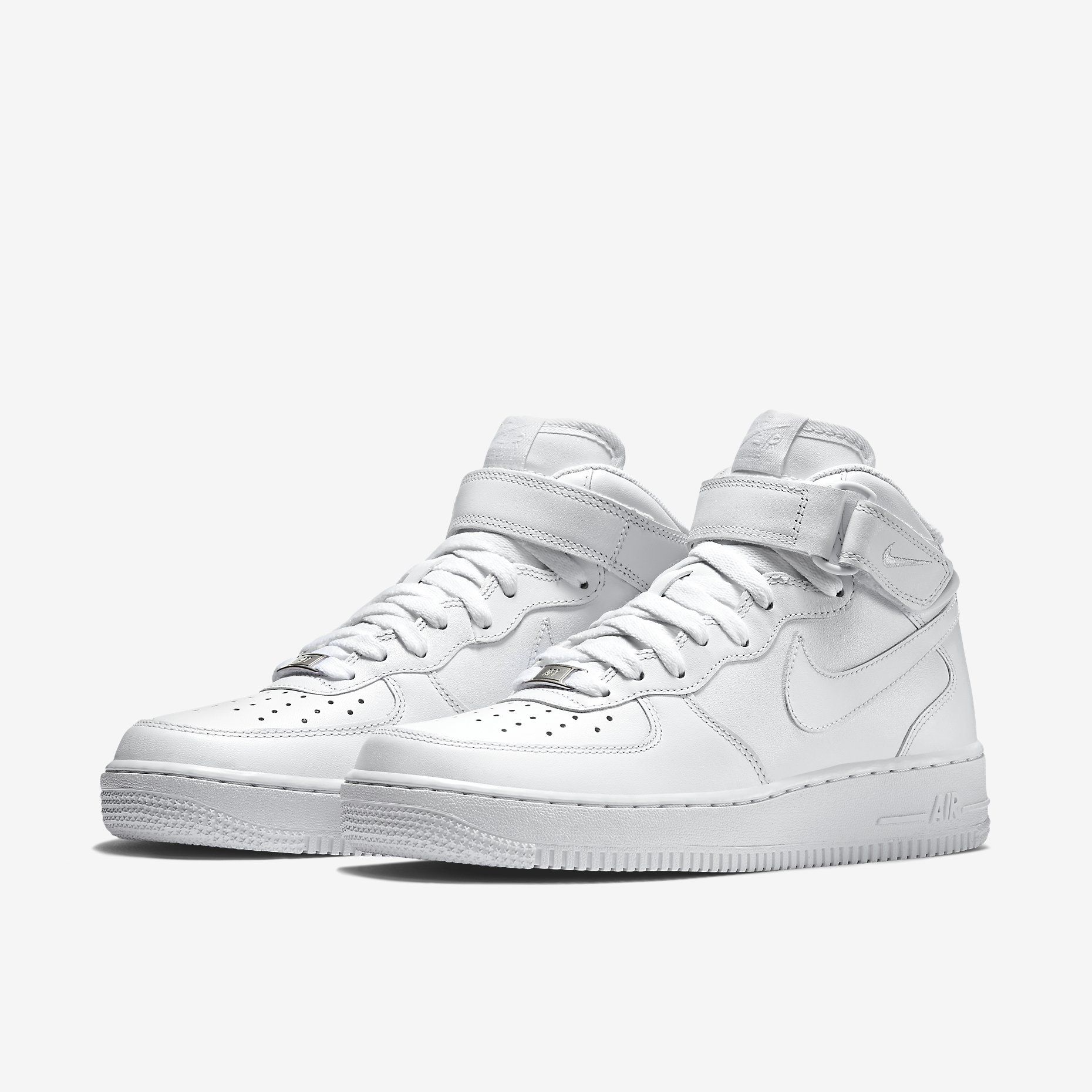 耐克nike air force 1 mid 07 全白男子中帮运动休闲板鞋 315123-111