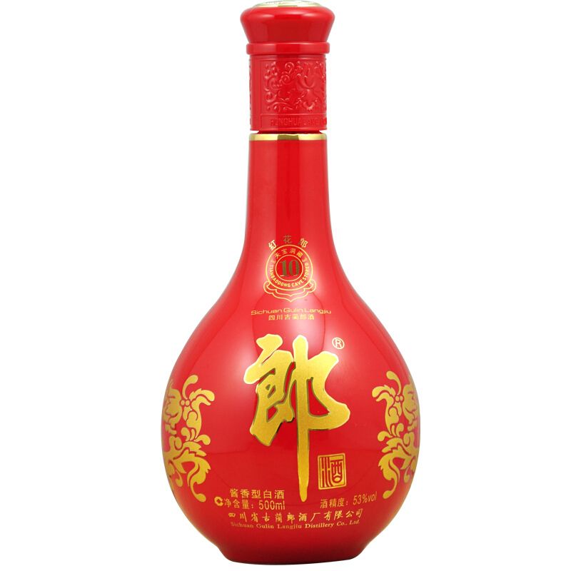 郎酒 紅花郎十五(15)陳釀 53度500ml*6瓶整箱裝醬香型白酒