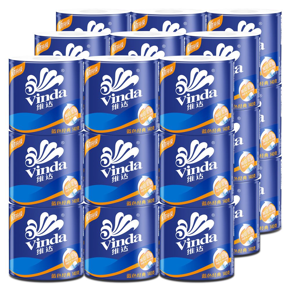 维达 卷纸整箱27卷140g每卷原浆卷筒纸巾厕纸家用手纸卫生纸