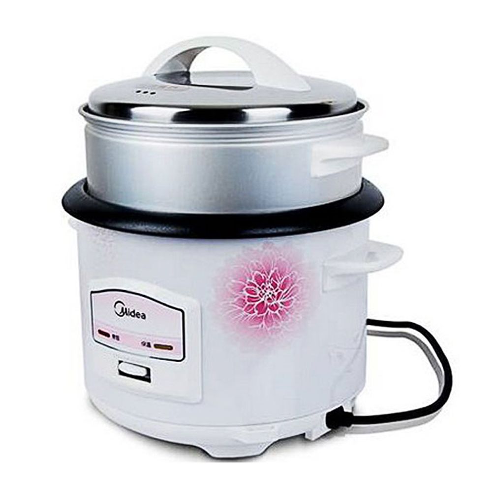 美的(midea)电饭煲 5l机械电饭锅 带蒸屉 th559 白色