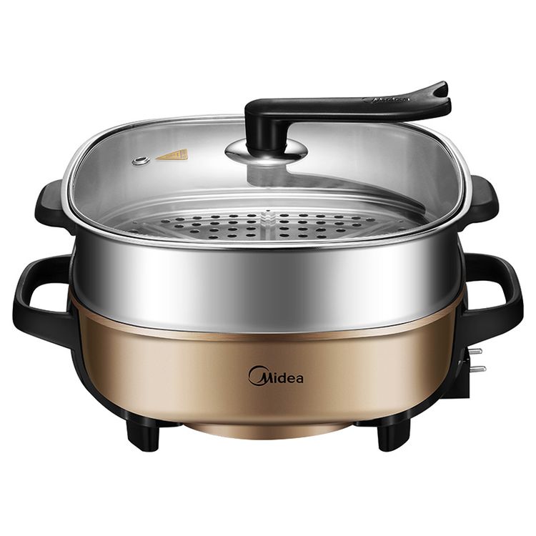 美的电火锅lhn30c韩式多功能家用电锅电热锅电煮锅不粘锅火锅