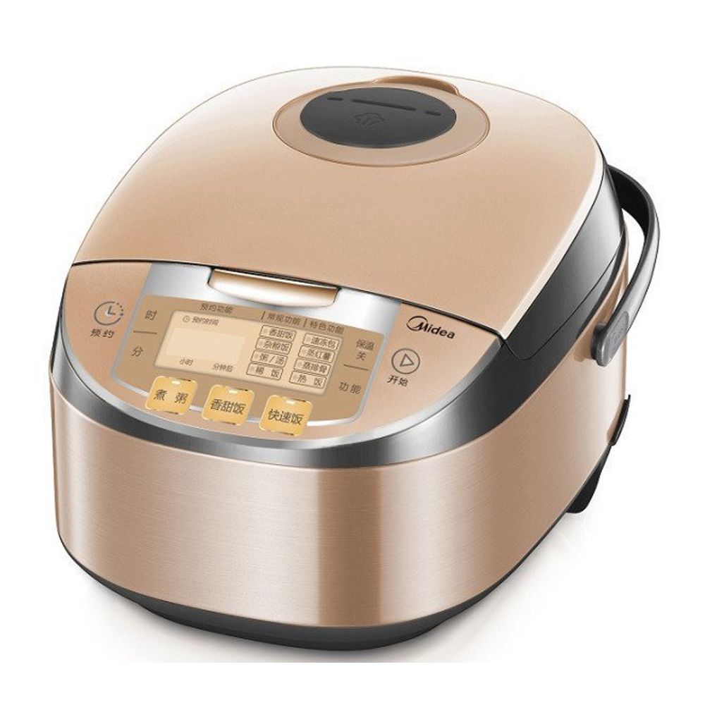 美的 电饭煲 家用智能4l控温全钢拉丝机身 fs4027金色