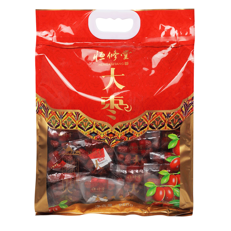 恒修堂 新疆大枣红枣 礼袋送礼装16袋独立小包 共960g