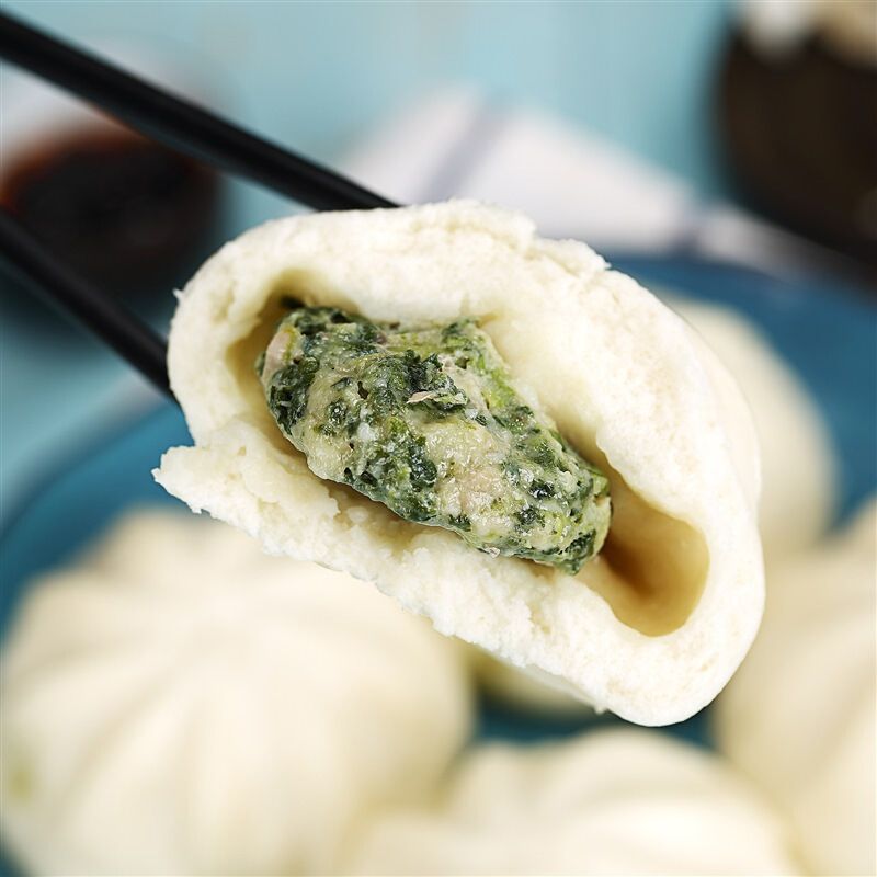 湾仔码头 荠菜鲜肉大包390g*2袋 包子肉包 港式点心 速冻早餐面点