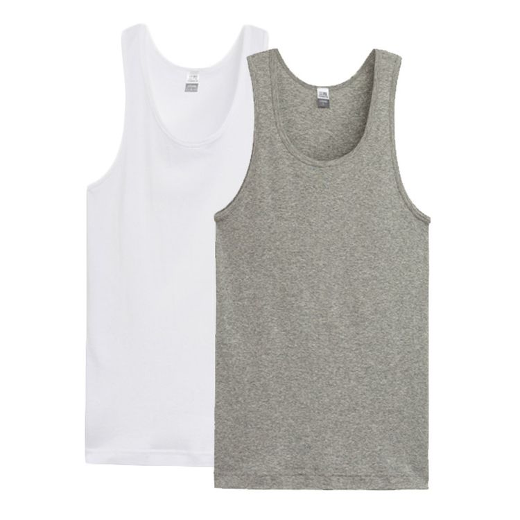 三枪2件装 舒肤棉罗纹弹力男士背心 纯棉 全棉汗衫运动跨栏背心 (颜色