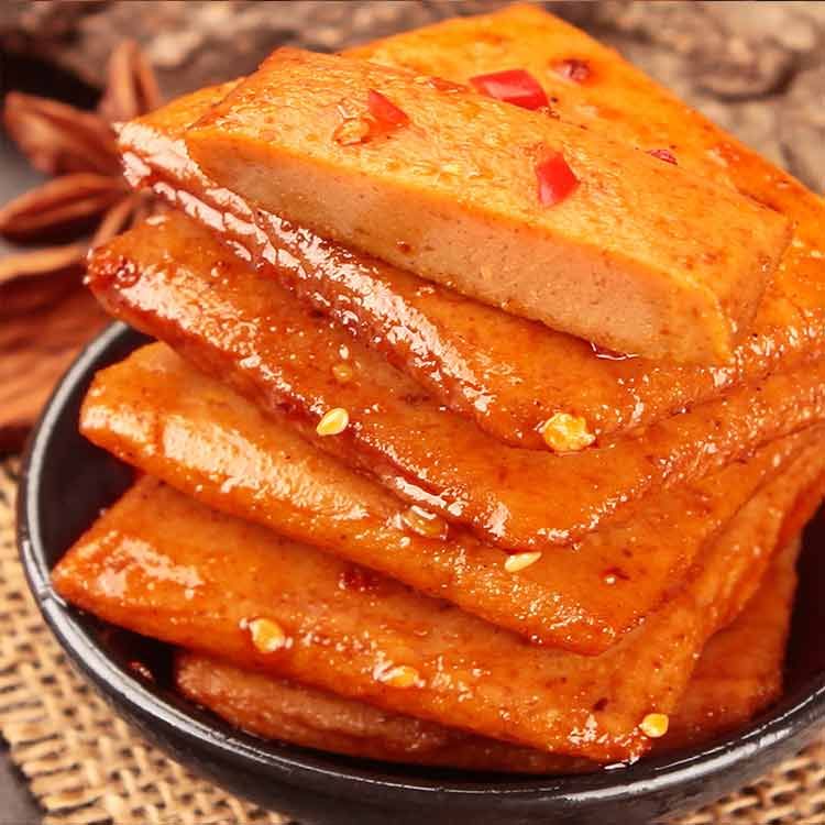 蜀道香 麻辣鱼豆腐255g*2袋 休闲香辣豆腐干休闲小吃 鱼豆腐干