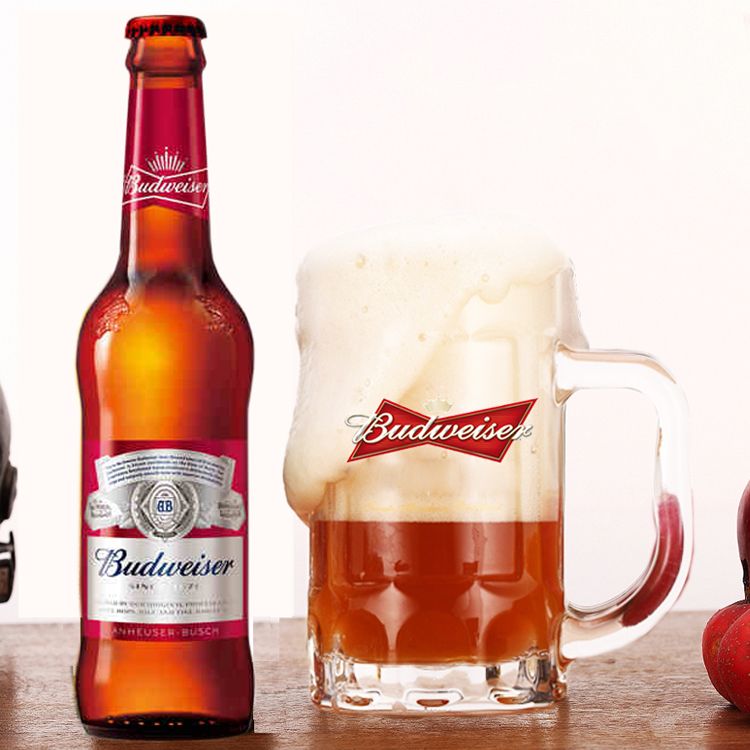 budweiser啤酒 百威黄啤 瓶装啤酒 330ml*24瓶