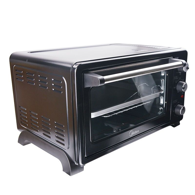 美的midea t3-252c黑色电烤箱3d环绕加热双层烤位家用多功能大容量25l