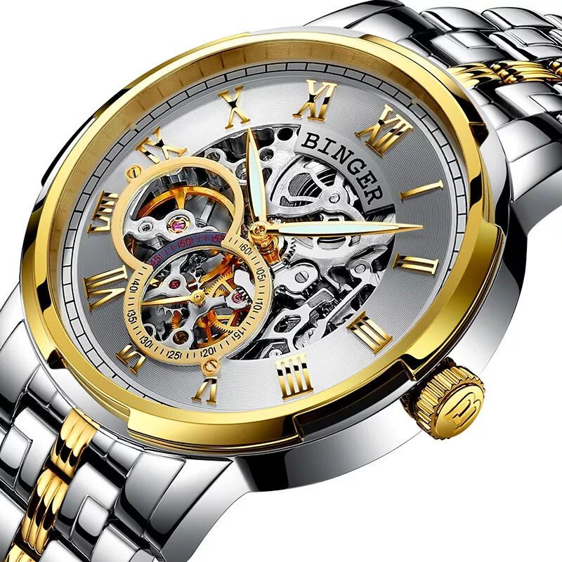 手表男士夜光镂空个性全自动机械表运动时尚防水