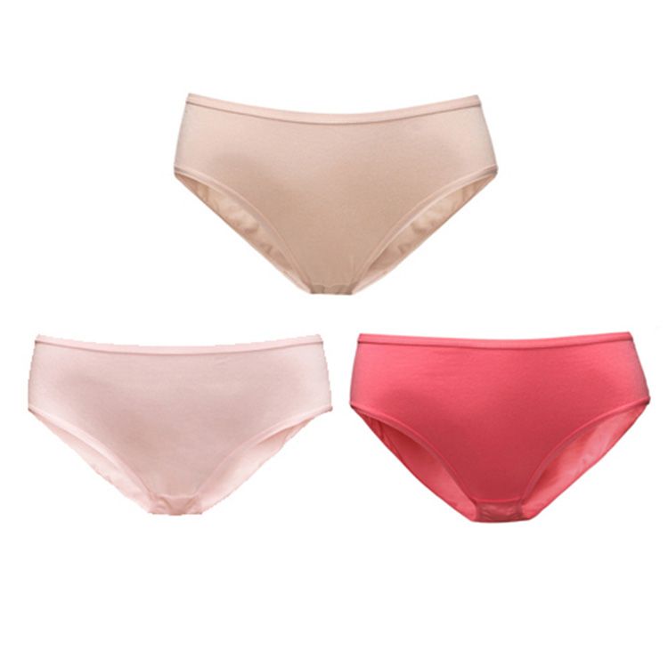 三枪 内裤女舒肤弹力棉纯色印花棉质面料女士三角裤[3条装]