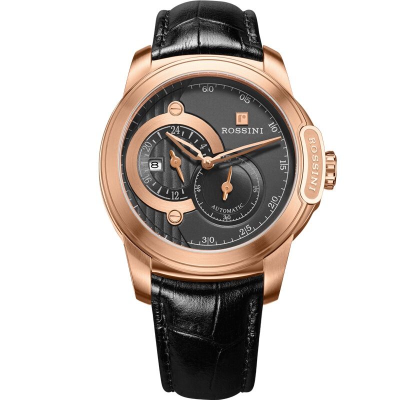 罗西尼(rossini) rossini罗西尼 雅尊商务系列 间金黑盘 单历 自动