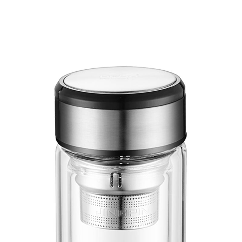 debo德铂 商务男士双层 高档玻璃杯dep-512过滤办公室茶杯玻璃 泡茶