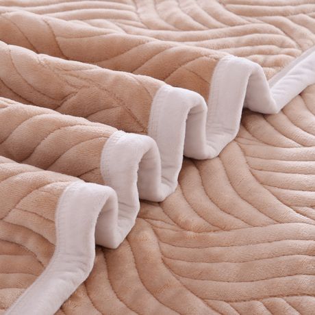 艾桐 毛毯 纯色休闲复合绒毯子