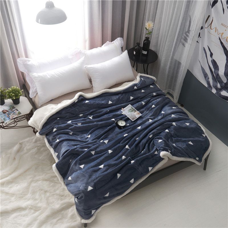 艾桐 毯子 双层羊羔绒复合毯 单双人毛毯