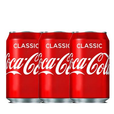 可口可乐 coca cola classic汽水经典原味330ml*3瓶(可口可乐官方进口