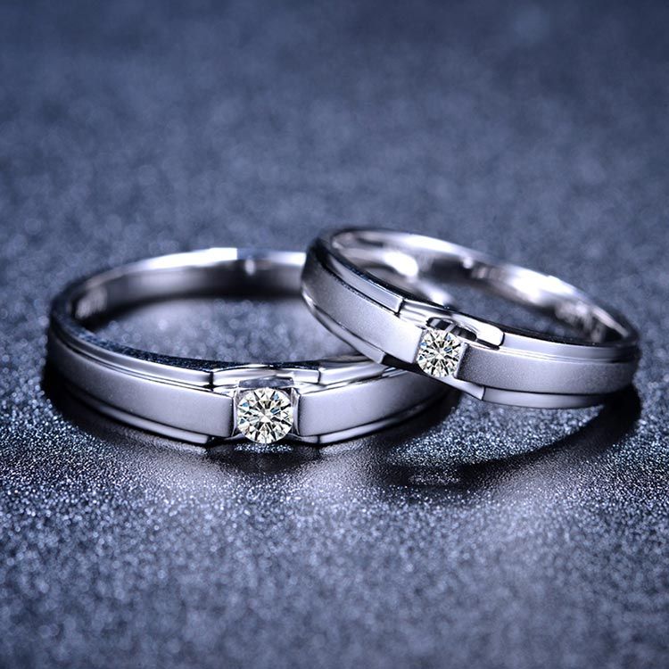 佐卡伊 18k金钻石对戒结婚钻戒求婚戒指情侣钻戒