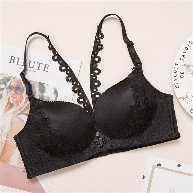 苏吉思 新款蕾丝美背前扣性感内衣聚拢舒适无钢圈女士文胸lp-403