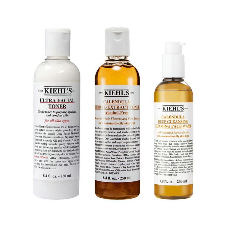Kiehl's/科颜氏 金盏花保湿套装 金盏花洁面+金盏花水+高保湿水 美国进口 Star Beauty
