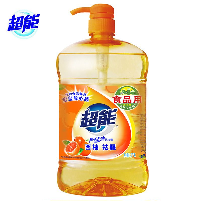 超能 离子去油洗洁精1.5kg 西柚祛腥