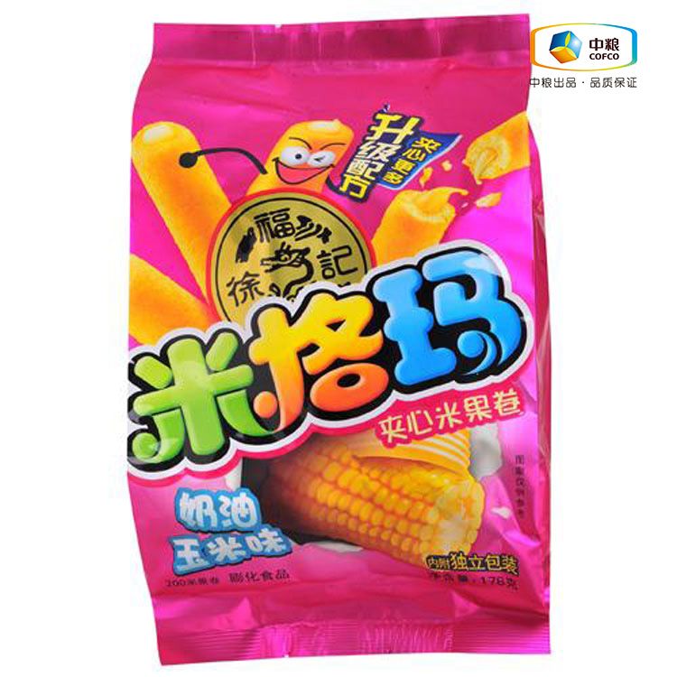 徐福记 米格玛夹心米果卷(奶油玉米 袋装 178g)
