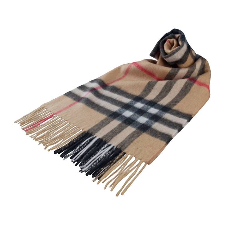 burberry巴宝莉 blue label蓝标 中性款 男女通用款 山羊绒格纹围巾