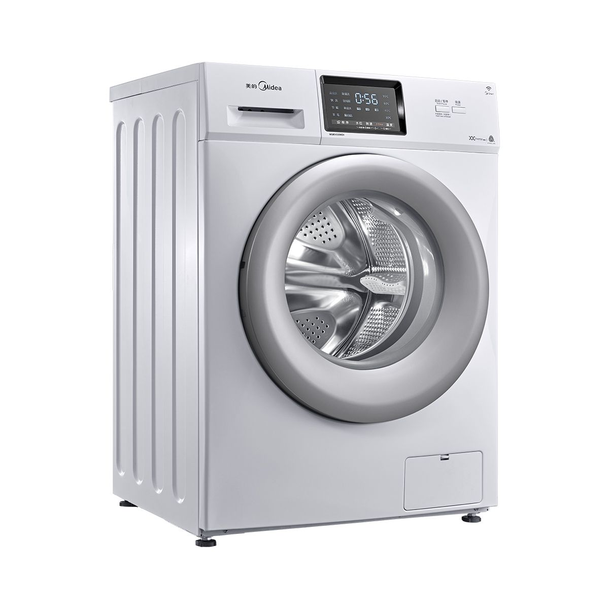 美的 滚筒洗衣机 8kg变频 一级能效 wifi控制 mg80v330wdx