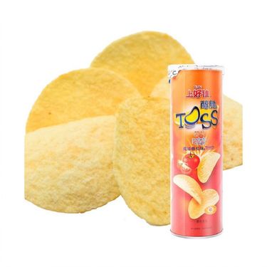 上好佳 桶装薯片(番茄口味)100g/桶*3 休闲膨化食品