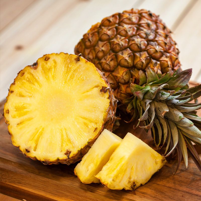 花果鲜 宝岛台湾金钻凤梨2个 总重量4. 5-5斤 菠萝 台湾凤梨