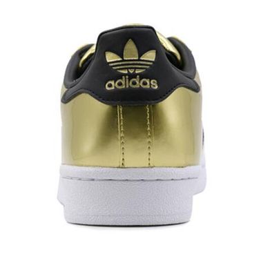 阿迪达斯 adidas三叶草superstar女子金色贝壳头板鞋by9180