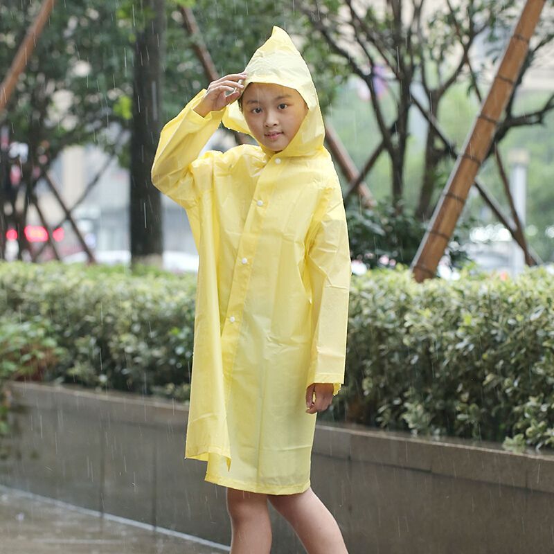 fasola 防水雨衣 便携加厚情侣亲子雨衣 带帽登山徒步户外 加厚加长