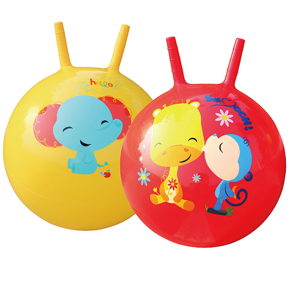 费雪 牌 羊角球 跳跳球儿童充气玩具球 弹力加大加厚 宝宝健身球