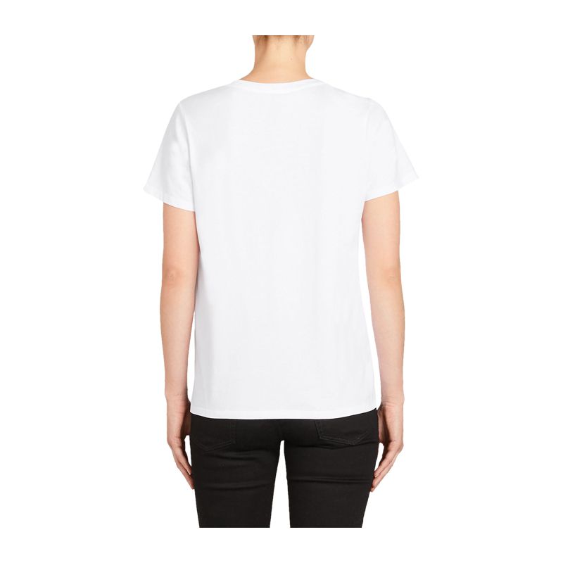 海购burberry logo印花白色纯棉女士短袖t恤#4061247