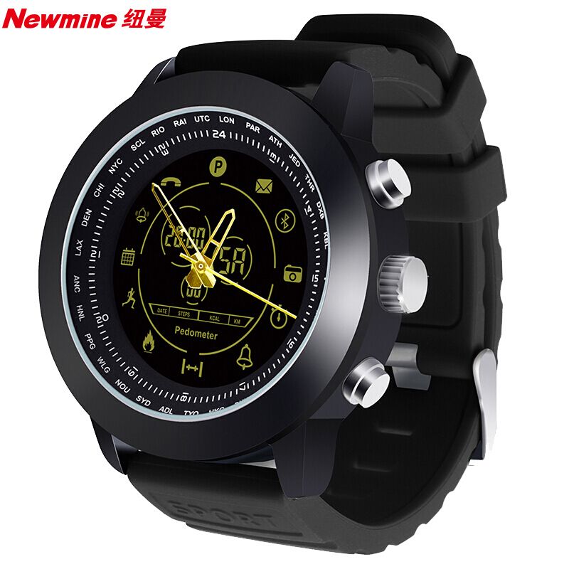 纽曼 蓝牙智能计步运动手环 时尚商务多功能防水拍照手表 带夜光 dx18