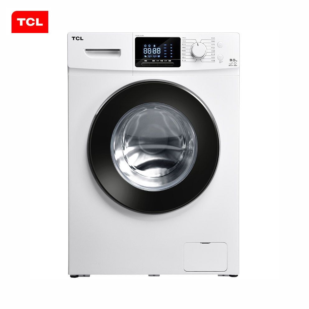 tcl 9公斤 变频滚筒全自动洗衣机 中途添衣 节能静音 安心童锁 芭蕾白