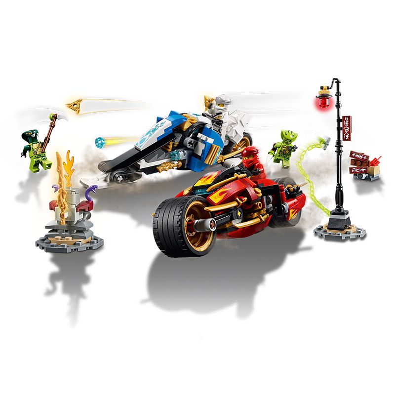 lego 乐高 幻影忍者系列 凯的刀锋摩托与赞的雪地摩托 70667