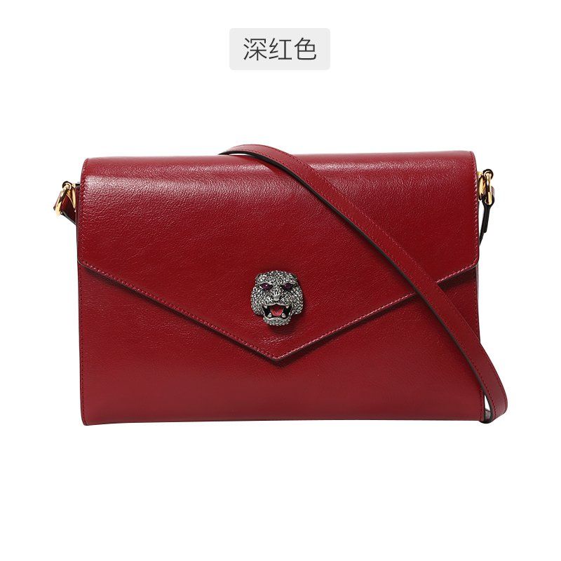 gucci/古驰 女士时尚豹头翻盖单肩斜挎包