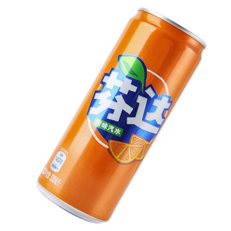 可口可乐 【易购】可口可乐芬达(fanta) 橙味摩登罐330ml*24罐整箱装