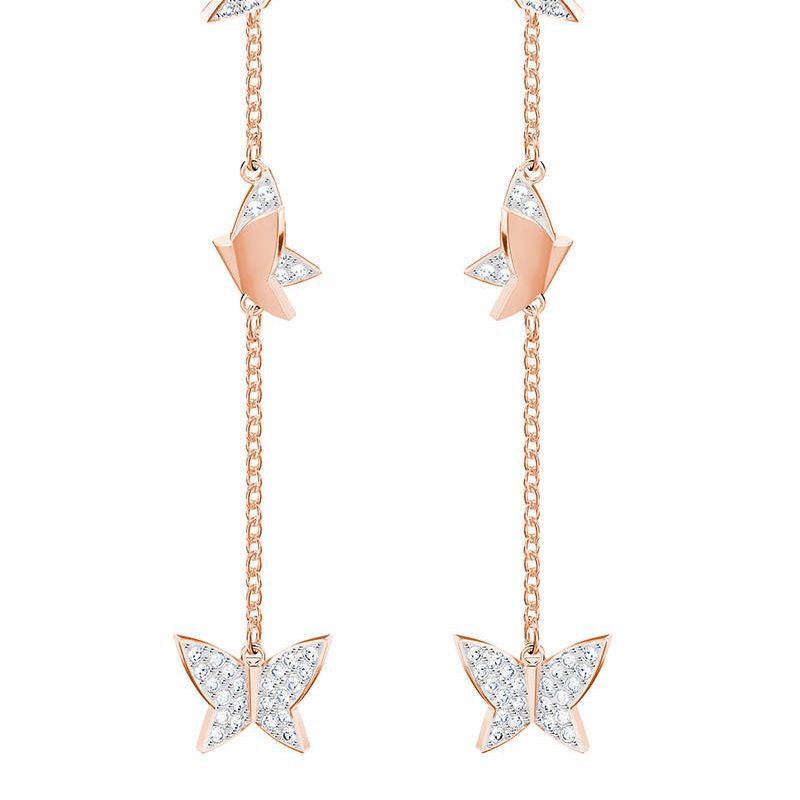 swarovski/施华洛世奇 蝴蝶耳钉流苏长耳环 5382364 奥地利进口 cst购