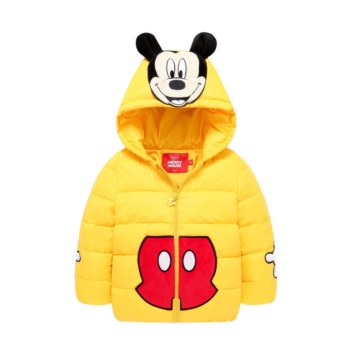 迪士尼 米奇米妮2018冬季新款童装男童连帽可爱卡通羽绒服外套