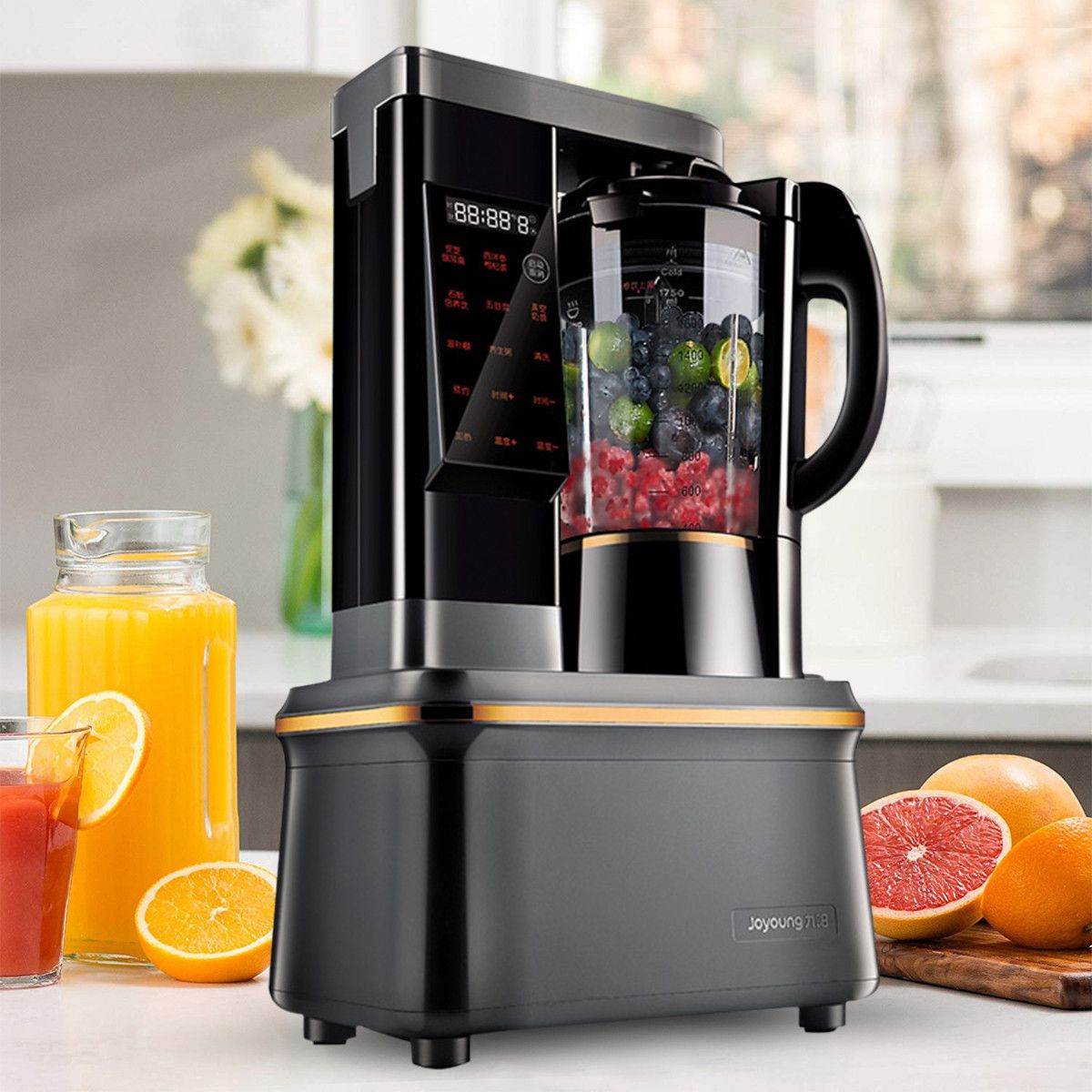 九阳l18-yz05真空破壁料理机家用加热预约多功能辅食机