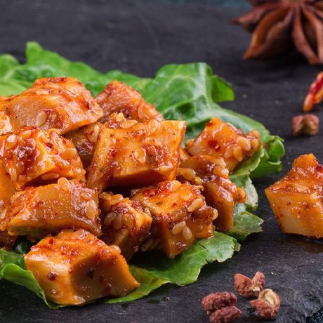 百草味 零食小吃 独立小包装牛筋 肉脯肉干 牛肉干 烧烤味牛板筋125g