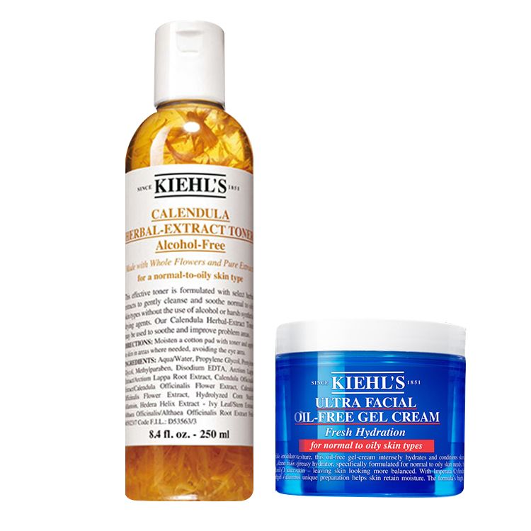 Kiehl's/科颜氏 水润焕彩套装（清爽面霜50ml+金盏花爽肤水250ml）美国进口 Star Beauty
