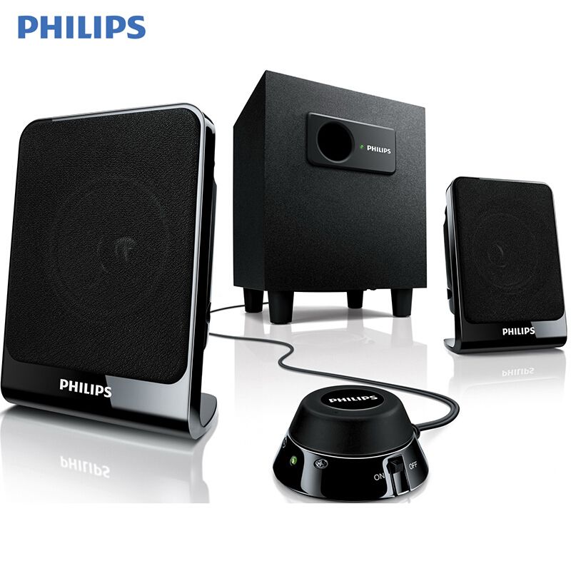 飞利浦 （PHILIPS）SPA1312 音箱音响电脑台式低音炮家用多媒体2.1音箱桌面笔记本客厅电视通用超重低音音响 低音炮