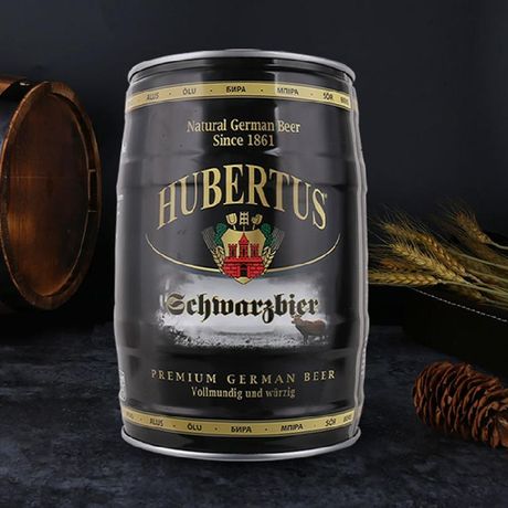 狩猎神(hubertus)黑啤酒5l桶装德国进口