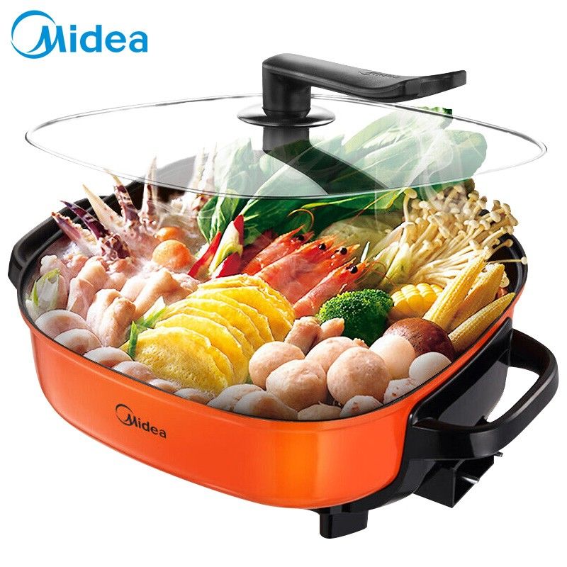 midea 美的/电火锅电炒锅家用多功能电煮锅电热锅不粘双环聚能加热6L MC-LHN30A